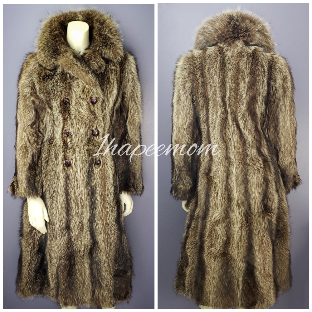 Givenchy Coat Fur Long Length Double Breasted - Picture 3 of 8